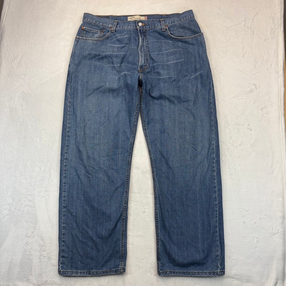 Levis 569 Loose Straight Leg Jeans Mens 38x32 Blue Medium Wash Denim 100% Cotton